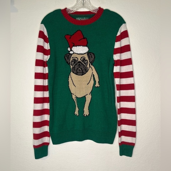 Ugly Christmas Sweater Green W
Striped Sleeves Small - Picture 1 of 8